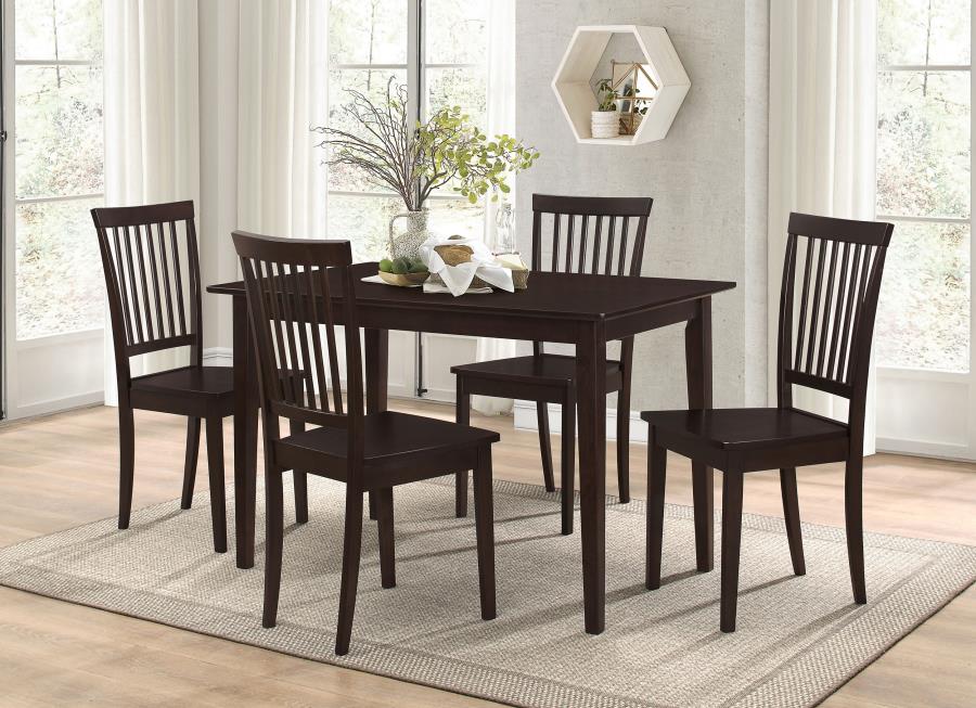 (image for) Gomez 5-piece Rectangular Dining Table Set Cappuccino - Click Image to Close