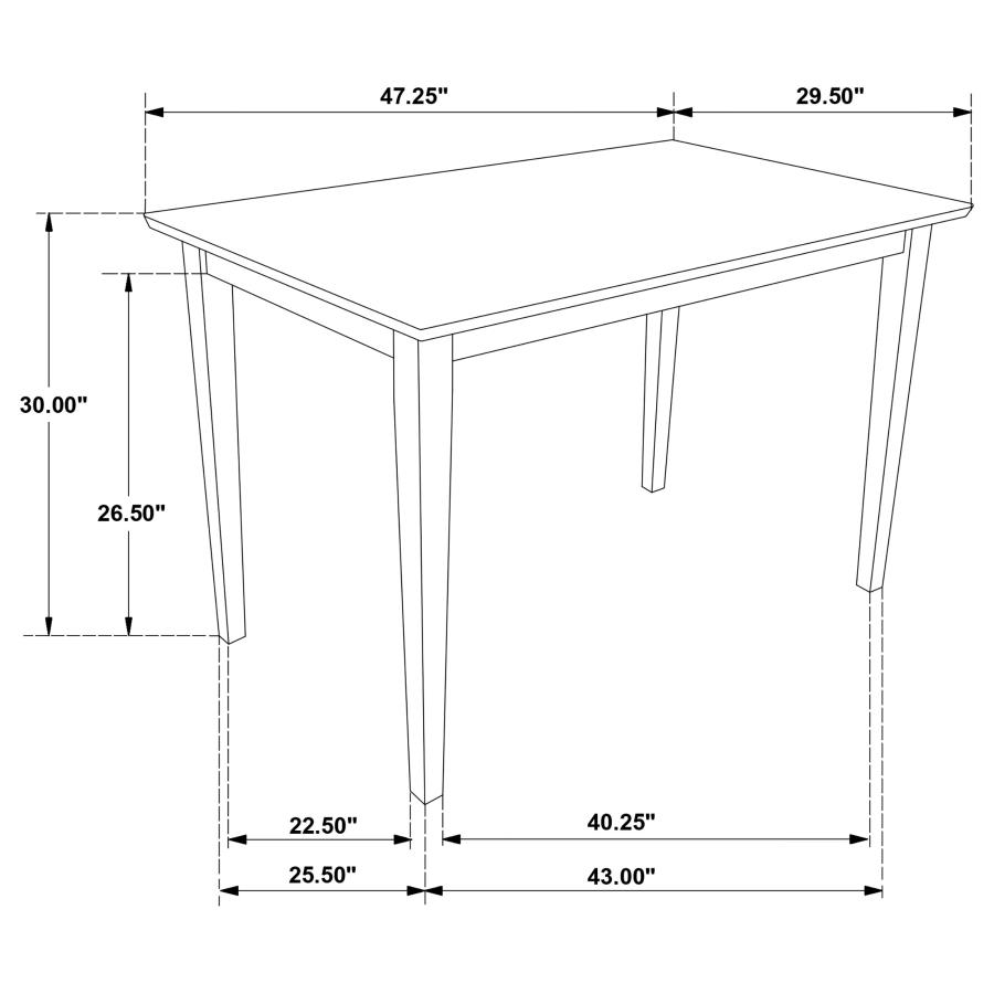 (image for) Gomez 5-piece Rectangular Dining Table Set Cappuccino