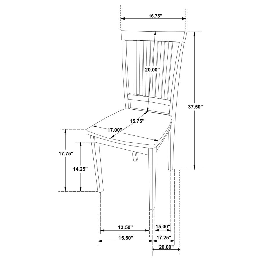 (image for) Gomez 5-piece Rectangular Dining Table Set Cappuccino