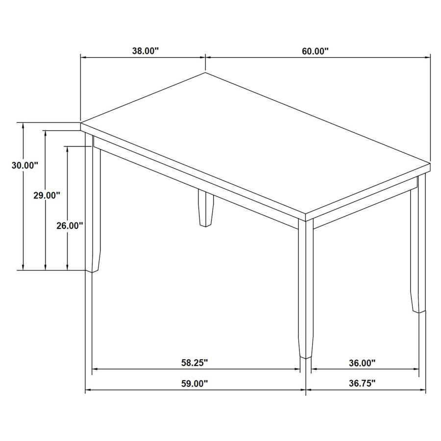 (image for) Barlow 6-piece Rectangular Dining Table Set Grey and Black