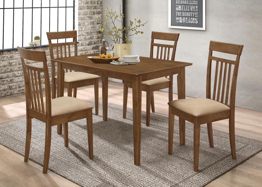 (image for) Robles 5-piece Rectangular Dining Table Set Chestnut - Click Image to Close