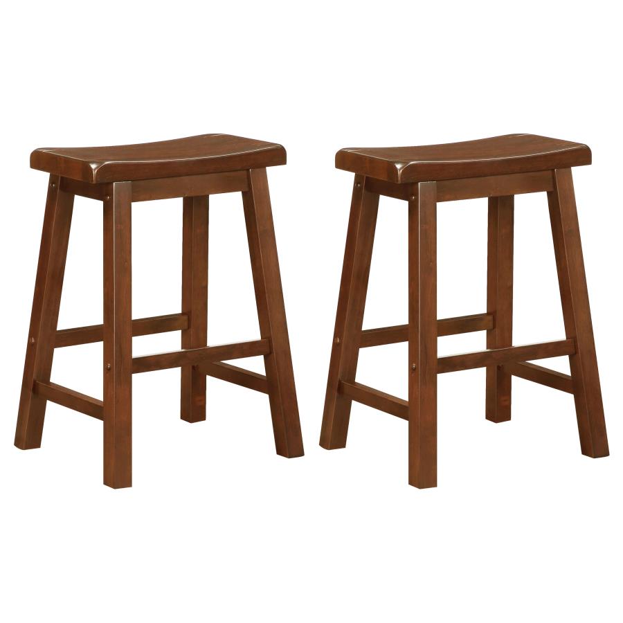 (image for) Durant Wood Backless Counter Stool Chestnut (Set of 2) - Click Image to Close