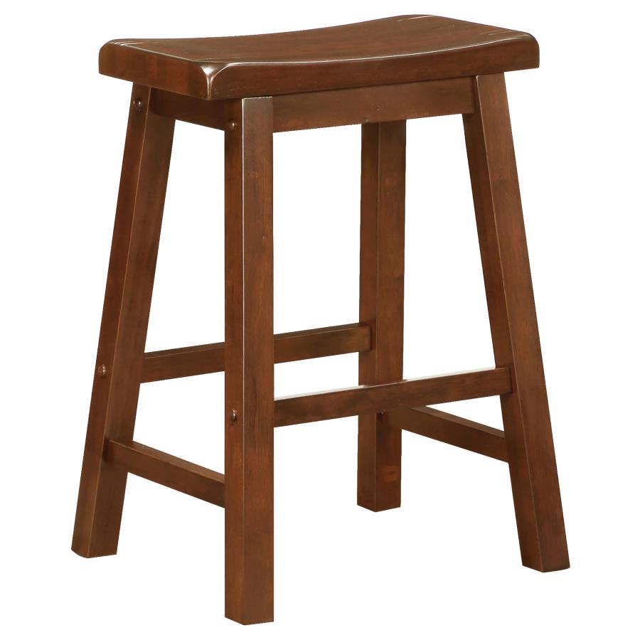 (image for) Durant Wood Backless Counter Stool Chestnut (Set of 2)