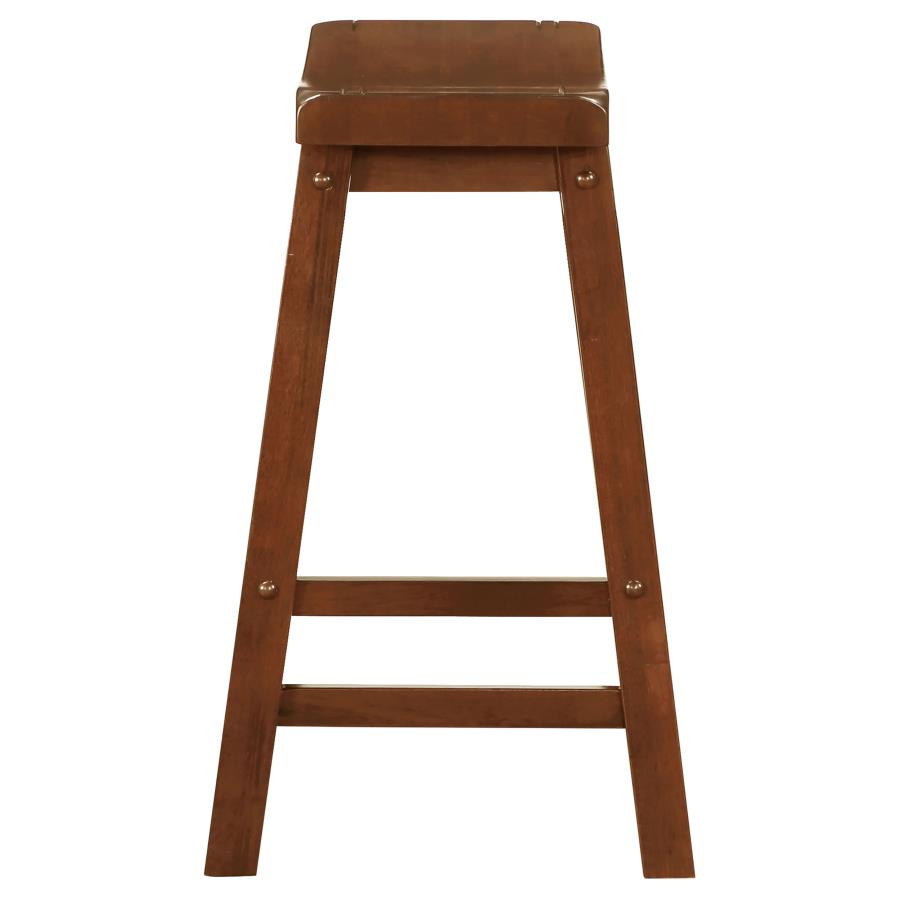 (image for) Durant Wood Backless Counter Stool Chestnut (Set of 2)