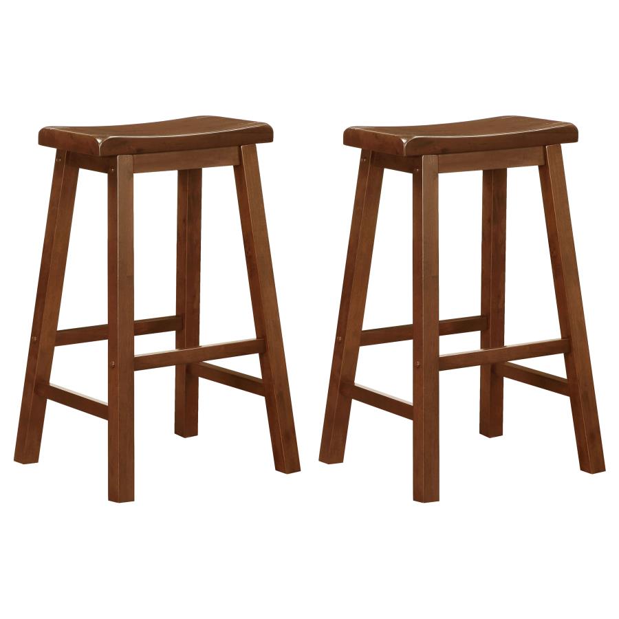 (image for) Durant Wood Backless Bar Stool Chestnut (Set of 2) - Click Image to Close