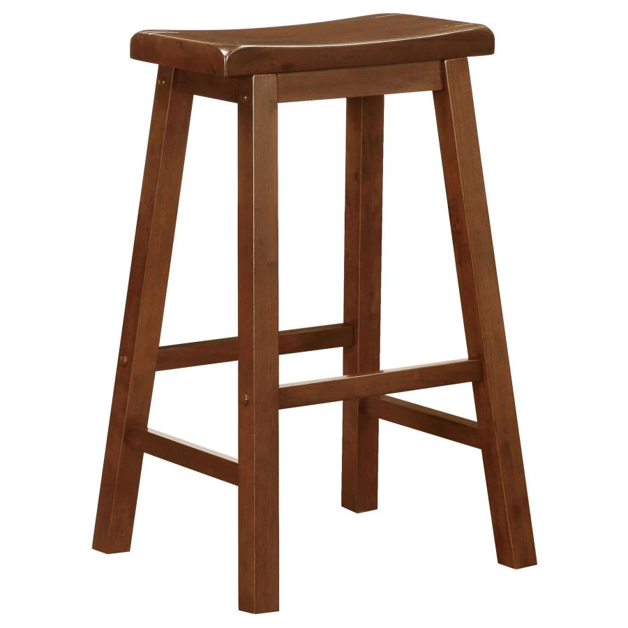 (image for) Durant Wood Backless Bar Stool Chestnut (Set of 2)