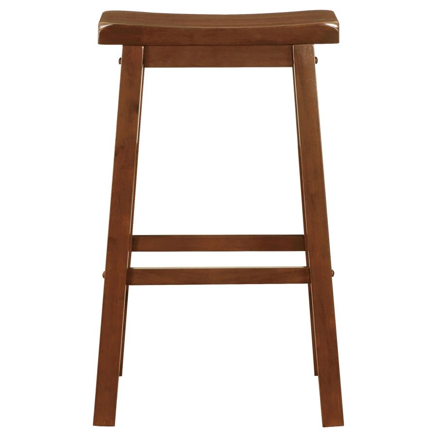 (image for) Durant Wood Backless Bar Stool Chestnut (Set of 2)