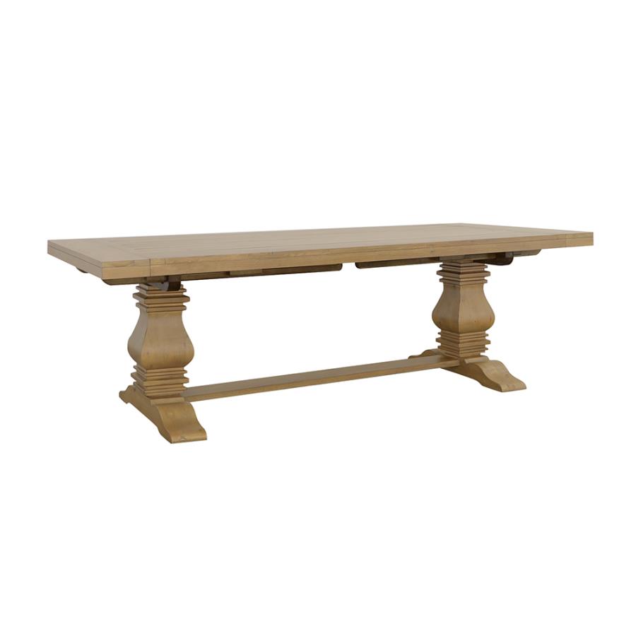 (image for) Florence 126-inch Extension Dining Table Rustic Honey - Click Image to Close