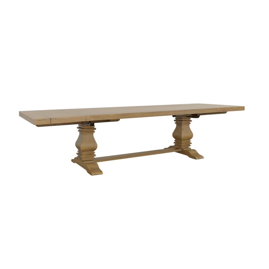 (image for) Florence 126-inch Extension Dining Table Rustic Honey