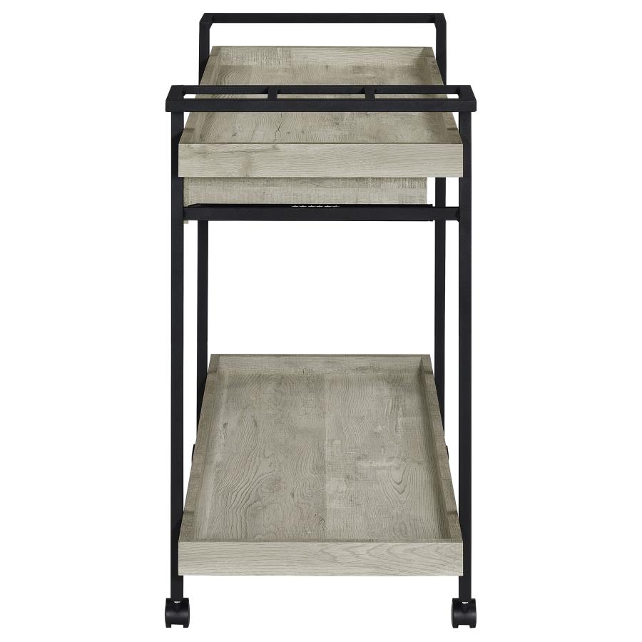 (image for) Ventura 1-drawer Engineered Wood Bar Cart Grey Driftwood