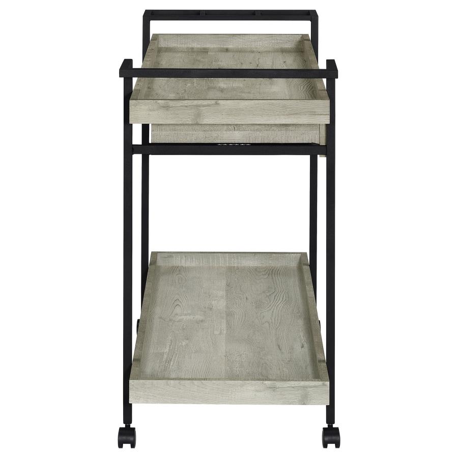 (image for) Ventura 1-drawer Engineered Wood Bar Cart Grey Driftwood