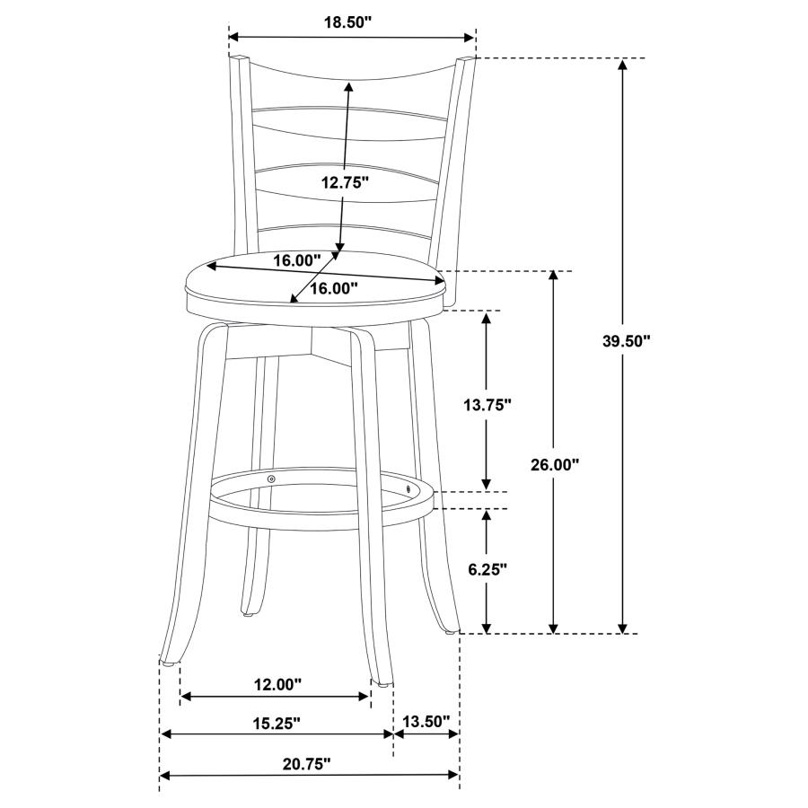 (image for) Murphy Wood Counter Height Swivel Bar Chair Dark Brown