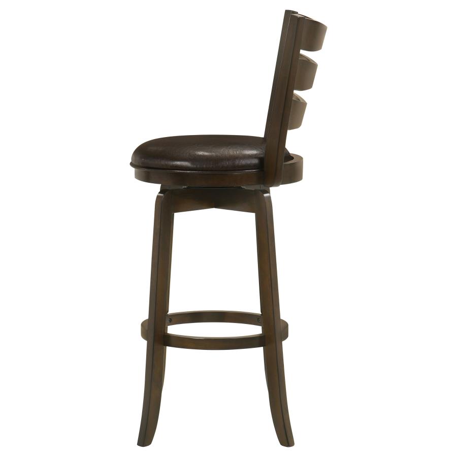 (image for) Murphy Wood Pub Height Swivel Bar Chair Dark Brown