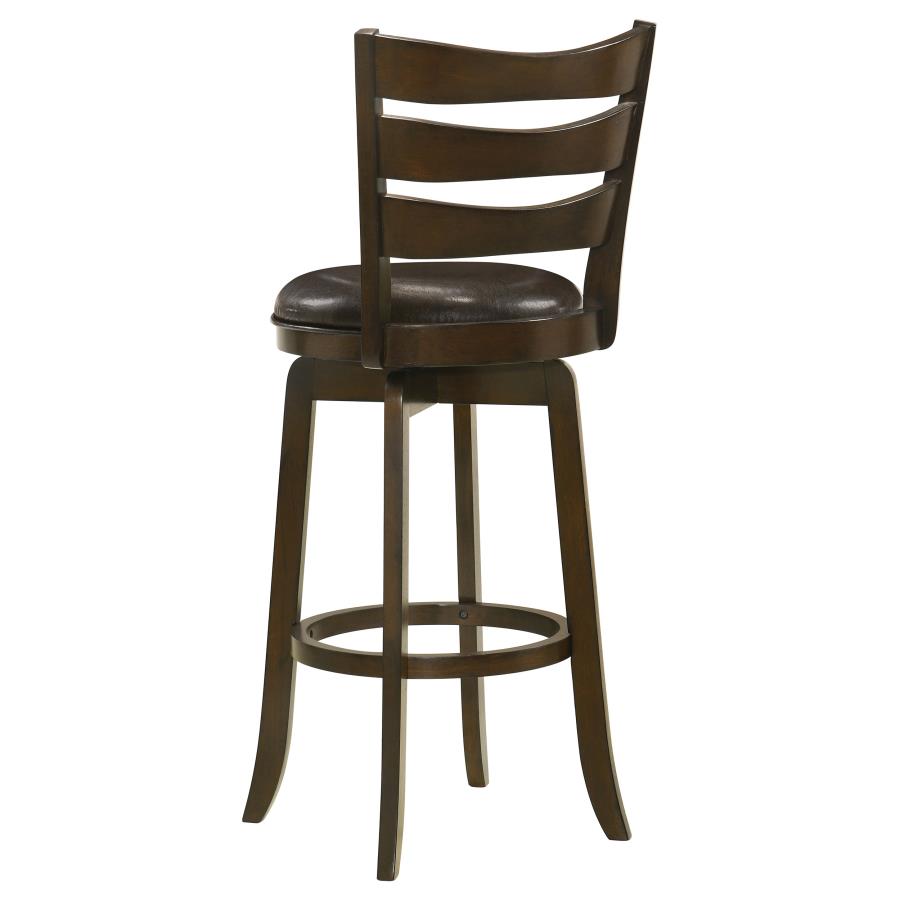 (image for) Murphy Wood Pub Height Swivel Bar Chair Dark Brown