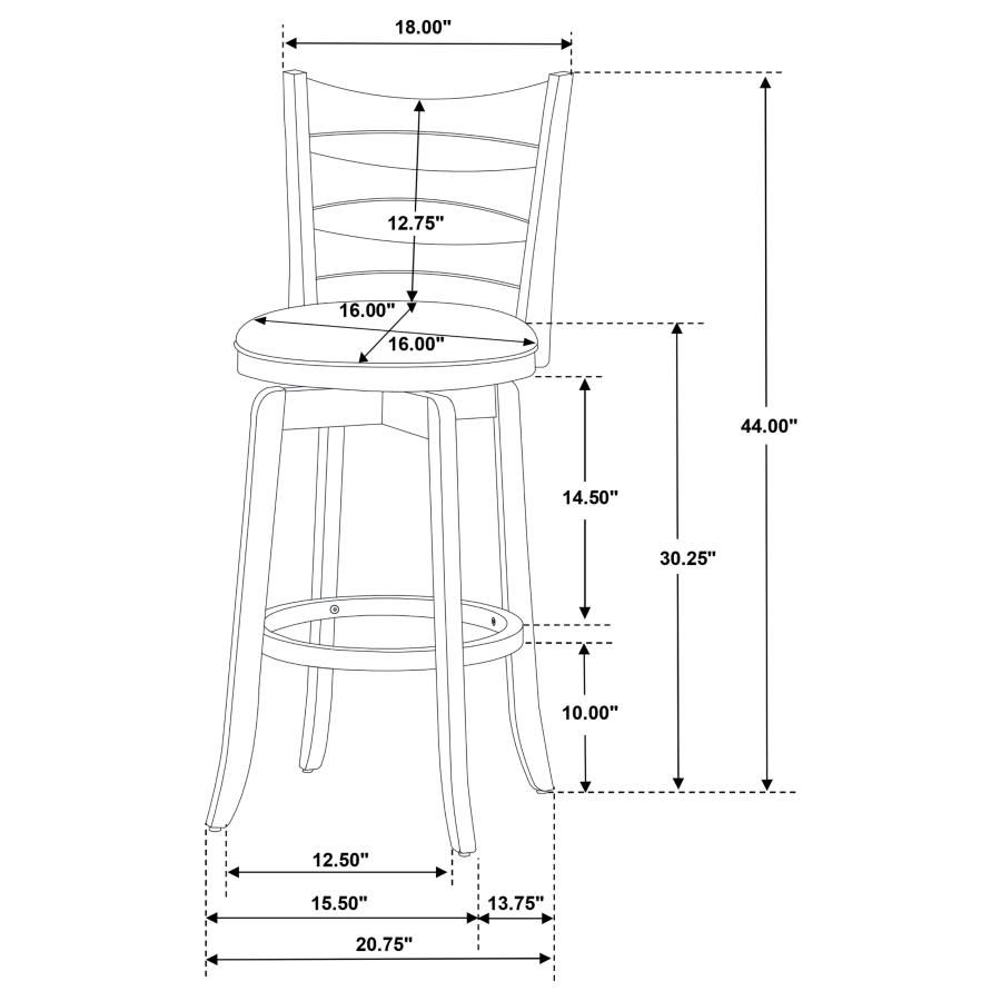 (image for) Murphy Wood Pub Height Swivel Bar Chair Dark Brown