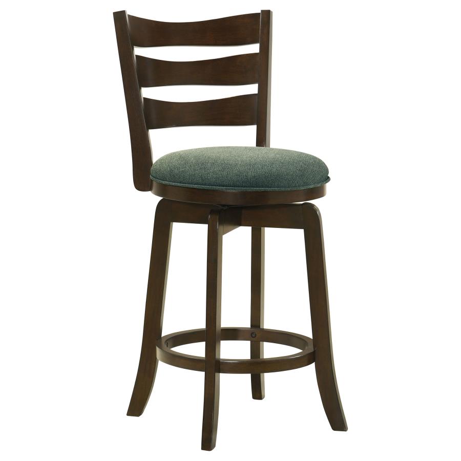 (image for) Murphy Wood Counter Height Swivel Bar Chair Hunter Green - Click Image to Close