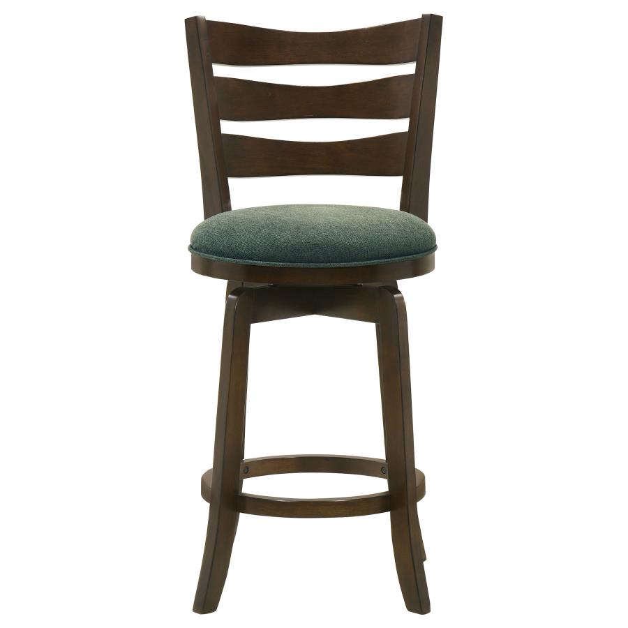 (image for) Murphy Wood Counter Height Swivel Bar Chair Hunter Green