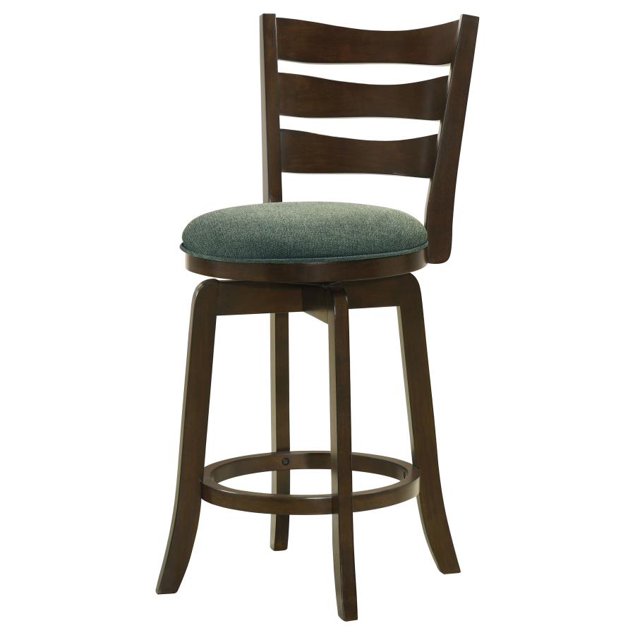 (image for) Murphy Wood Counter Height Swivel Bar Chair Hunter Green