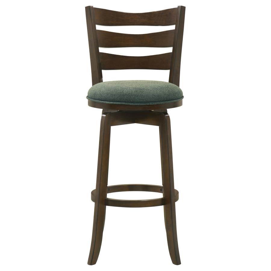 (image for) Murphy Wood Pub Height Swivel Bar Chair Hunter Green