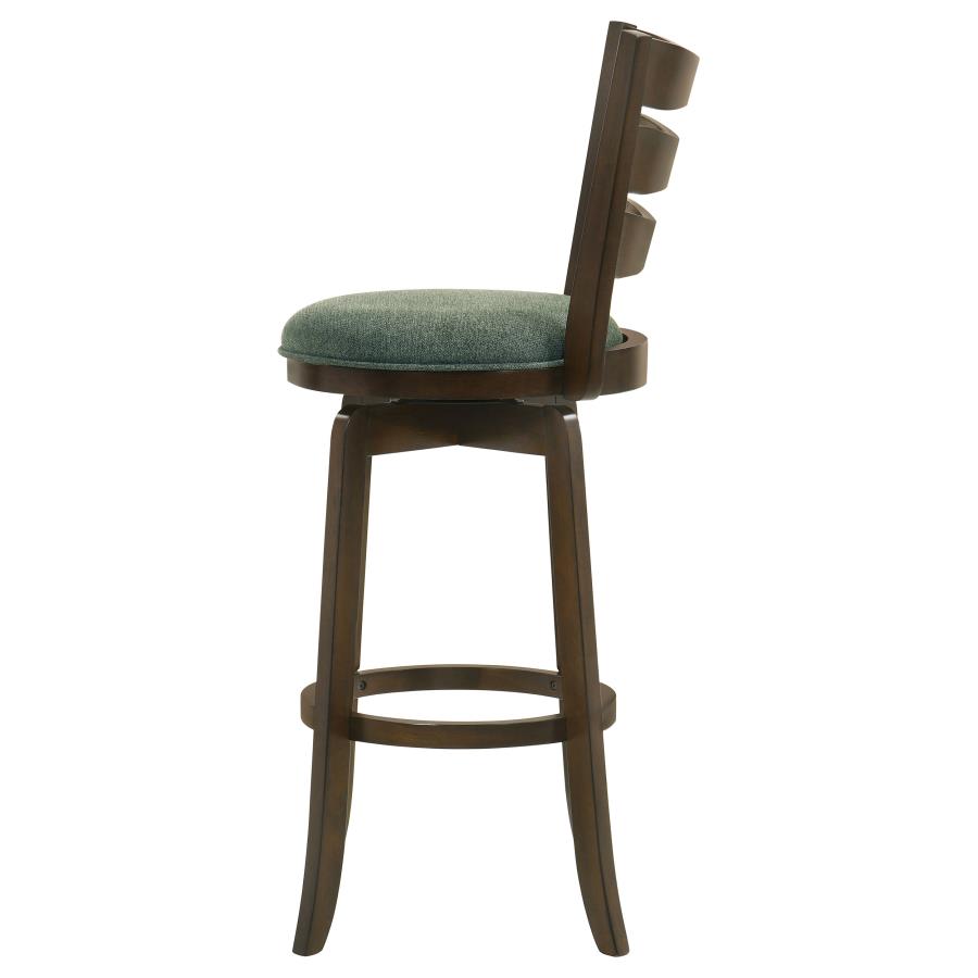 (image for) Murphy Wood Pub Height Swivel Bar Chair Hunter Green