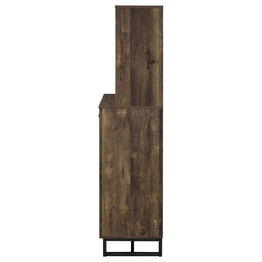 (image for) Mendoza 2-door Home Bar Cabinet Wine Storage Rustic Oak