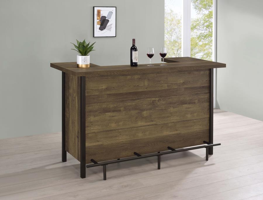 (image for) Bellemore Freestanding Home Bar Wine Cabinet Rustic Oak