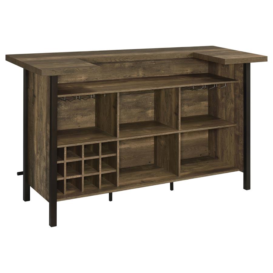 (image for) Bellemore Freestanding Home Bar Wine Cabinet Rustic Oak