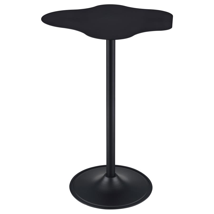 (image for) Keanu Curved 29-inch Cloud-Shaped Bistro Bar Table Black - Click Image to Close