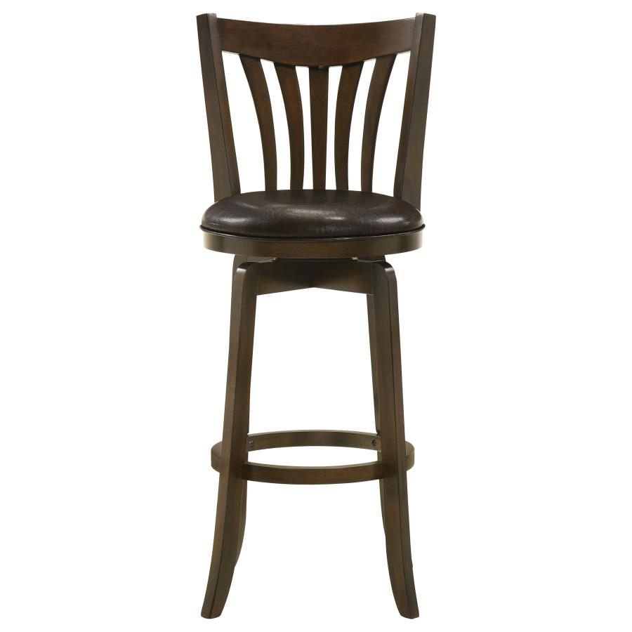 (image for) Lambert Wood Pub Height Swivel Bar Chair Dark Cherry