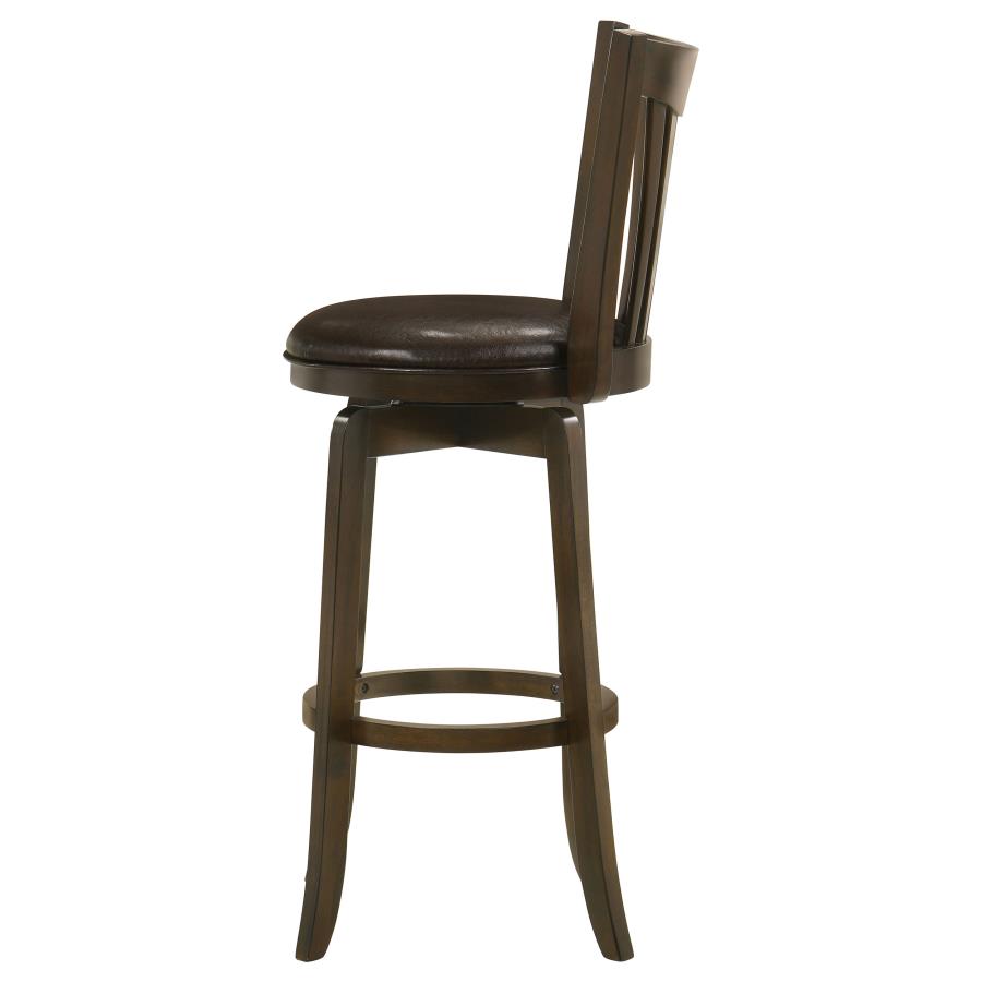 (image for) Lambert Wood Pub Height Swivel Bar Chair Dark Cherry