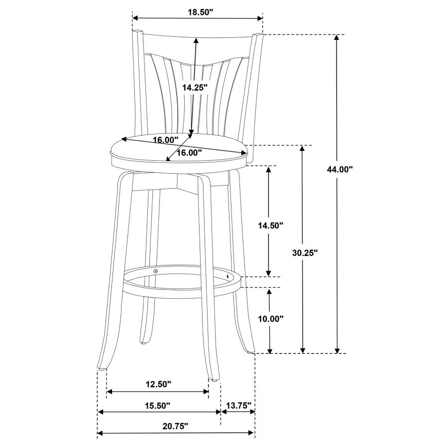 (image for) Lambert Wood Pub Height Swivel Bar Chair Dark Cherry