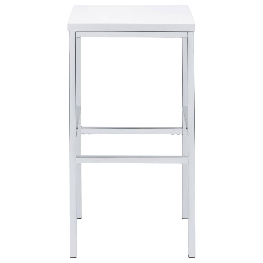 (image for) Natividad 5-piece Pub Height Bar Table Set White High Gloss