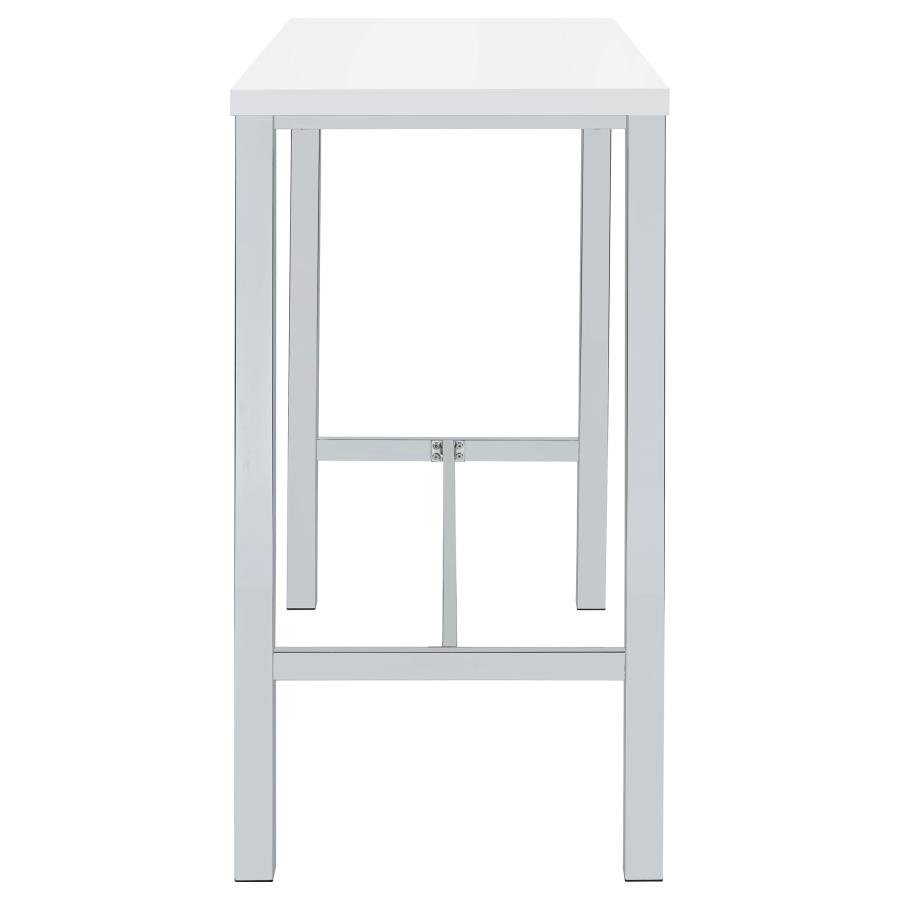 (image for) Natividad 5-piece Pub Height Bar Table Set White High Gloss