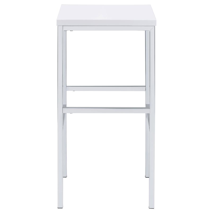 (image for) Natividad 5-piece Pub Height Bar Table Set White High Gloss