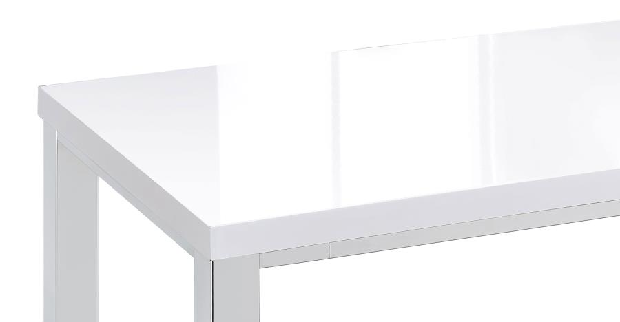 (image for) Natividad 5-piece Pub Height Bar Table Set White High Gloss