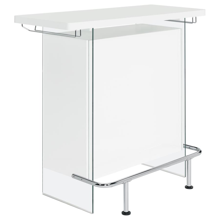 (image for) Acosta Freestanding Home Bar Wine Cabinet White High Gloss