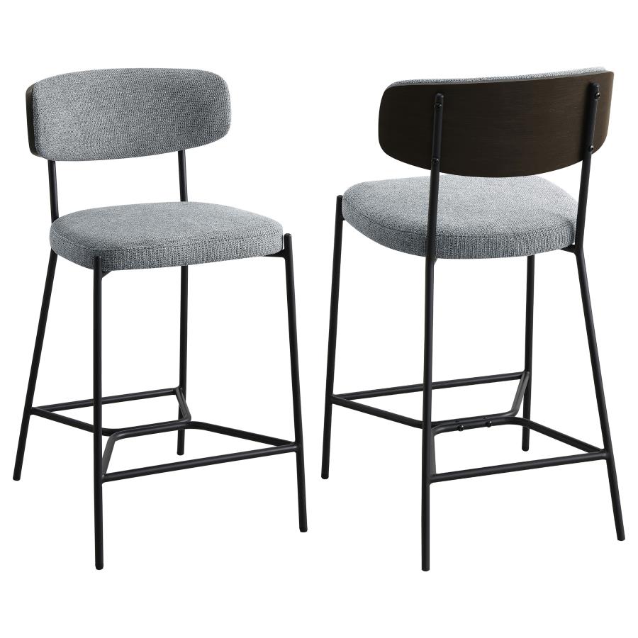 (image for) Elison Counter Height Bar Stool Grey (Set of 2) - Click Image to Close