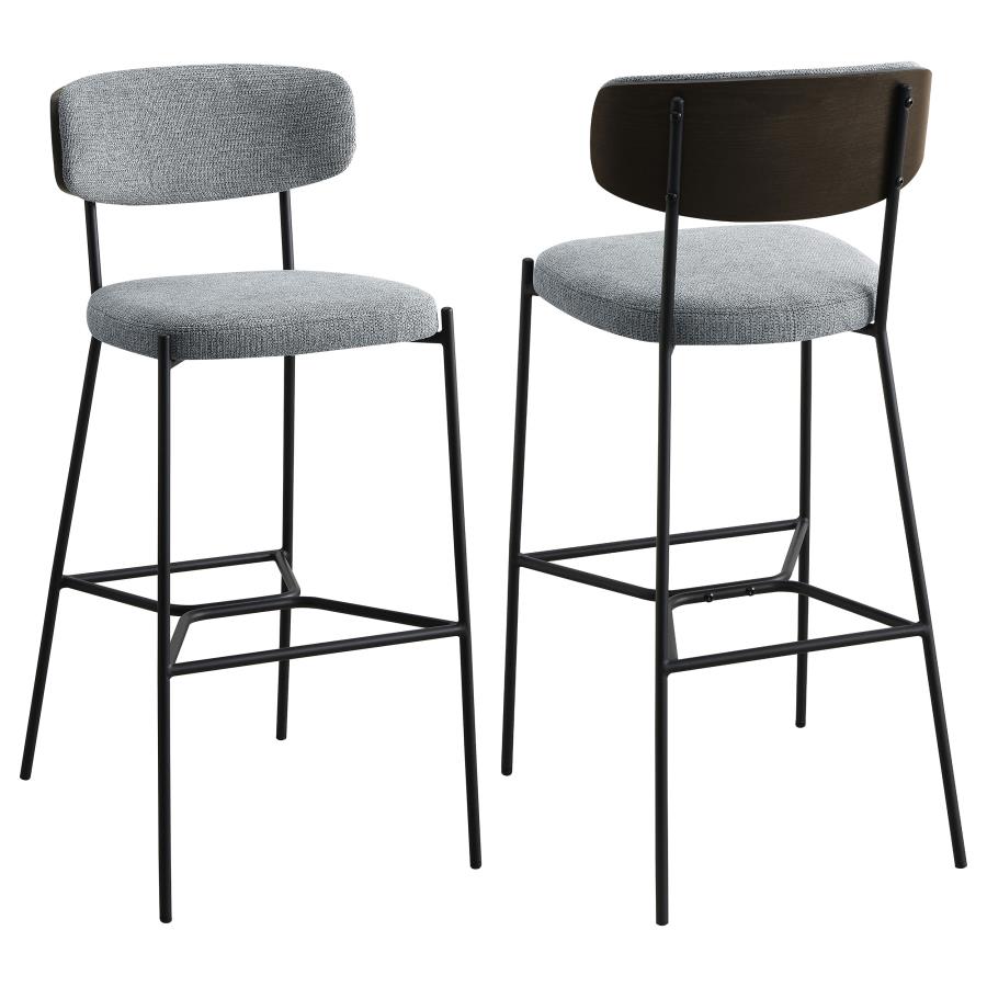 (image for) Elison Pub Height Bar Stool Grey (Set of 2) - Click Image to Close