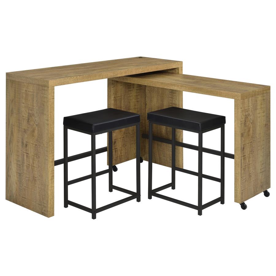 (image for) Davista 4-piece Counter Height Table Set Mango Brown