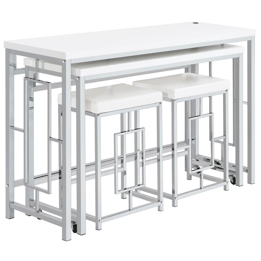 (image for) Jackson 4-piece Multipurpose Counter Height Table Set White