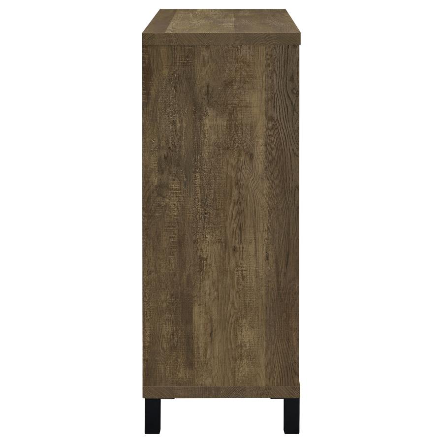 (image for) Arlington Sliding Door Home Bar Wine Cabinet Rustic Oak