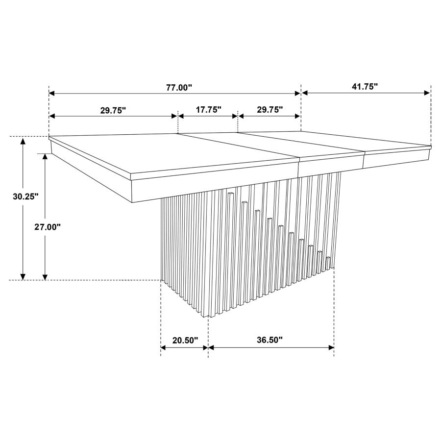 (image for) Briarwood 77-inch Extension Leaf Dining Table Mango Oak