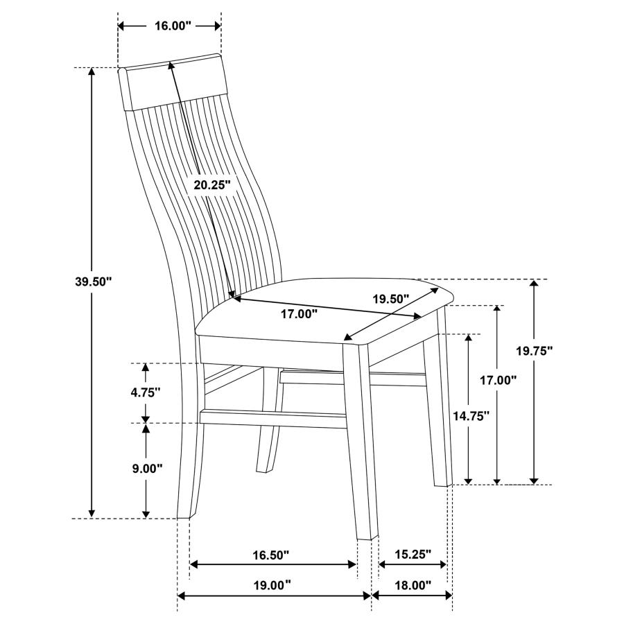 (image for) Briarwood Wood Dining Side Chair Mango Oak (Set of 2)