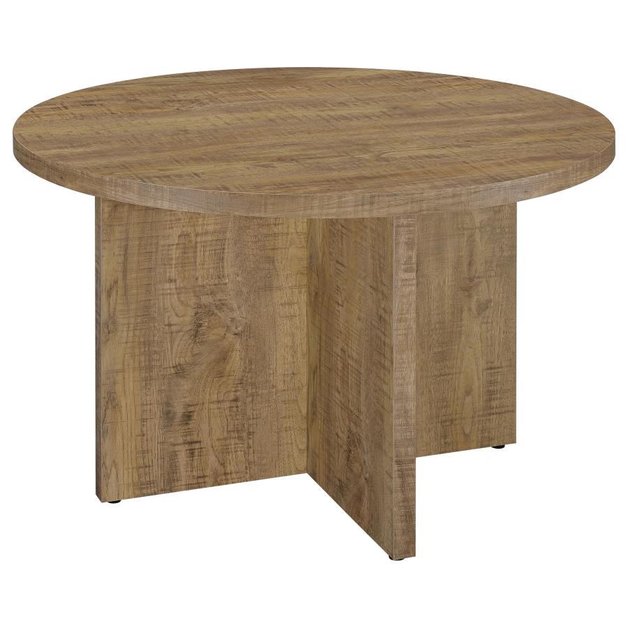 (image for) Jamestown Round 47-inch Composite Wood Dining Table Mango - Click Image to Close