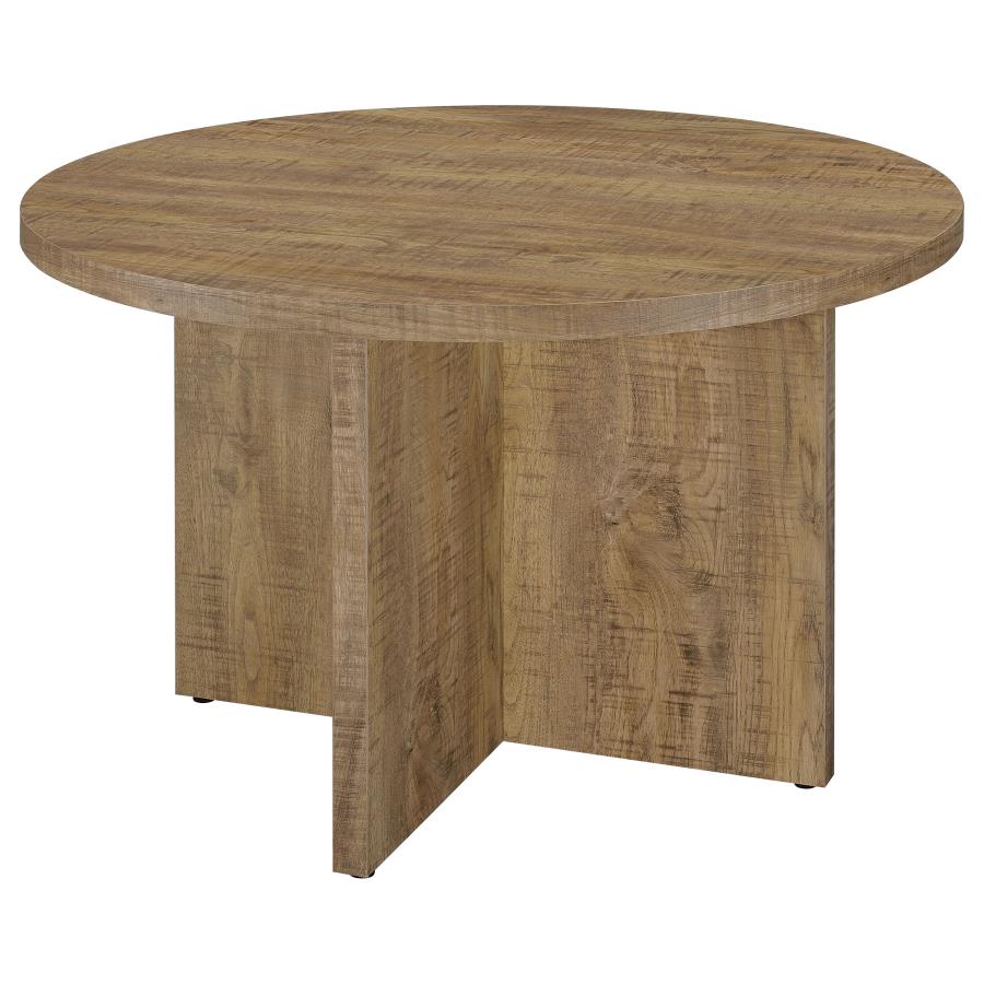 (image for) Jamestown Round 47-inch Composite Wood Dining Table Mango