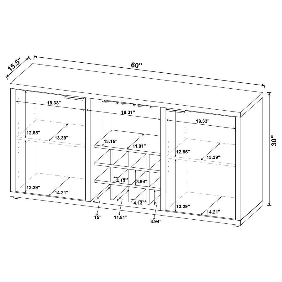 (image for) Jamestown 2-door Composite Wood Sideboard Buffet Mango