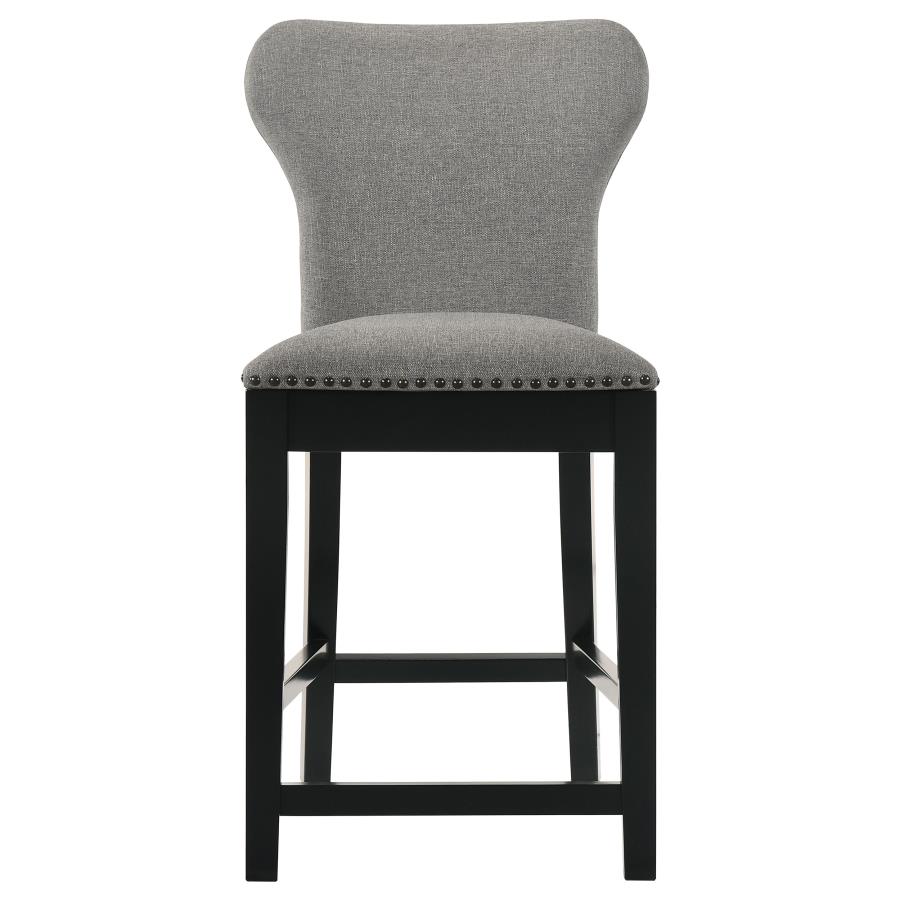 (image for) Rolando Fabric Upholstered Counter Chair Black (Set of 2)