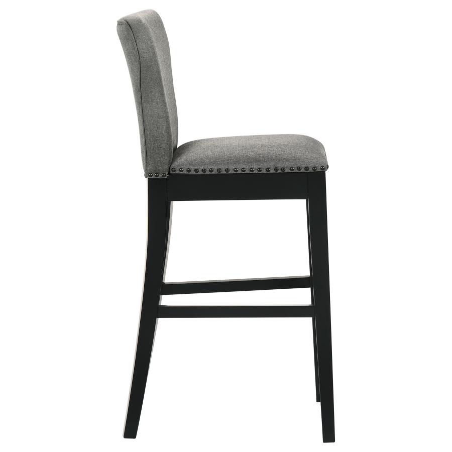 (image for) Rolando Fabric Upholstered Bar Chair Grey (Set of 2)