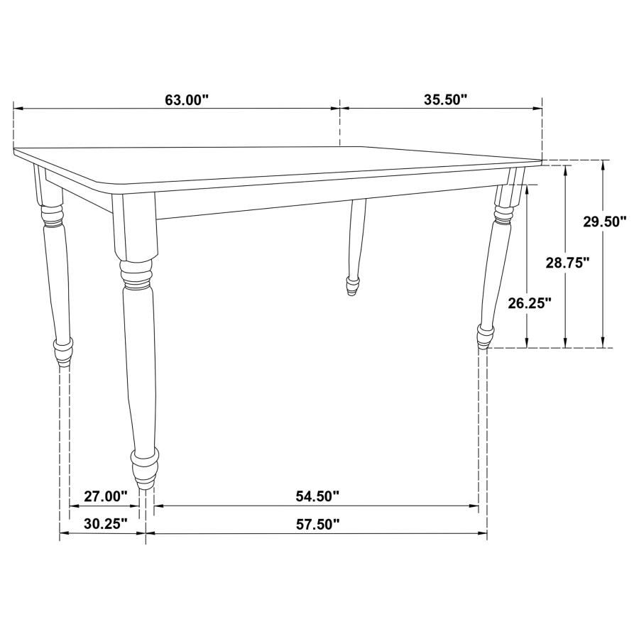 (image for) Hollyoak 7-piece Rectangular Dining Set Walnut and Black