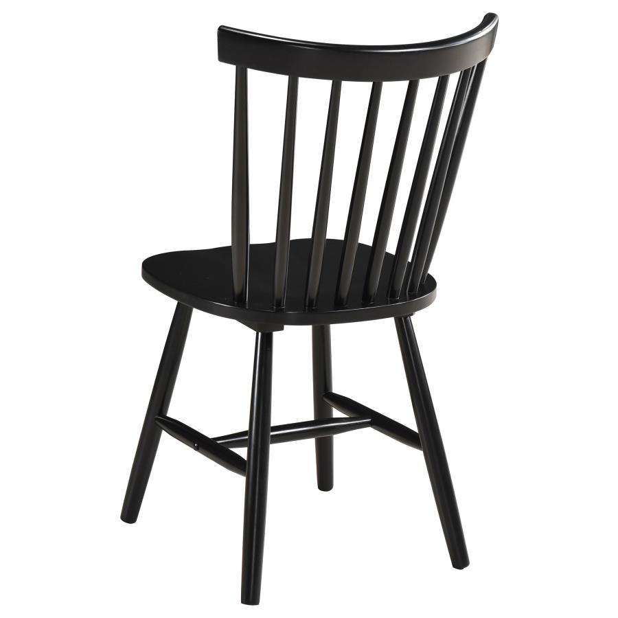 (image for) Hollyoak Windsor Wood Dining Side Chair Black (Set of 2)